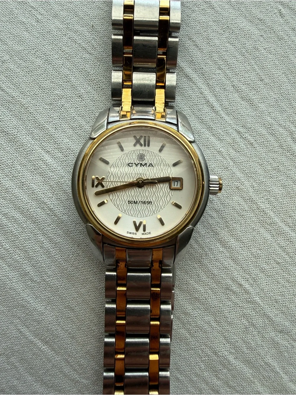 Cyma Le Locle 50m 28mm Swiss Quartz Watch 5.75”